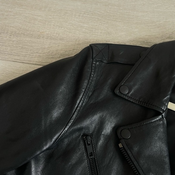 Rag and bone black leather jacket excellent condition - Picture 10 of 15